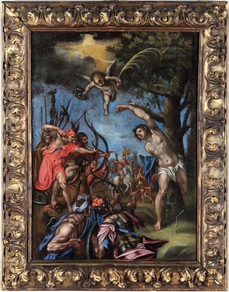 Artista della scuola di Praga dell'inizio del XVII secolo Martirio di San Sebastiano  - Asta Old Masters - Associazione Nazionale - Case d'Asta italiane