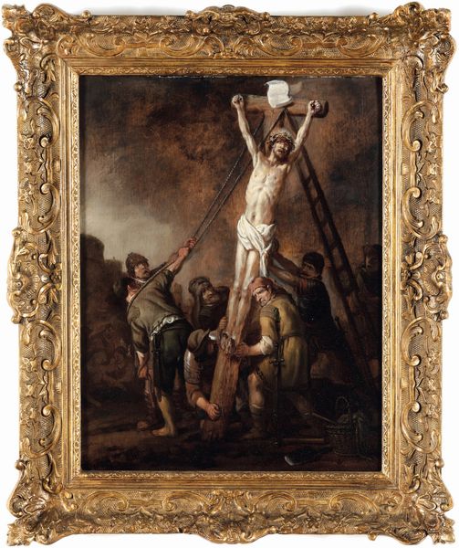 Claes Corneliszoon Moeyaert : Innalzamento della Croce<BR>Ascensione di Cristo  - Asta Old Masters - Associazione Nazionale - Case d'Asta italiane