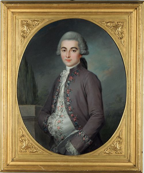 Scuola danese del XVIII secolo Ritratto di gentiluomo con giubba ricamata  - Asta Old Masters - Associazione Nazionale - Case d'Asta italiane