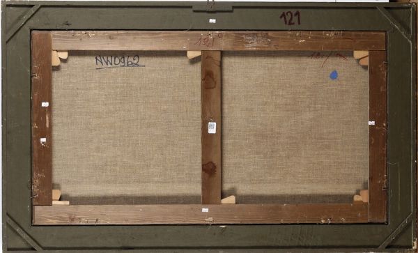 Pietro Brancaleone : Paesaggio con pescatori e citt sullo sfondo  - Asta Old Masters - Associazione Nazionale - Case d'Asta italiane