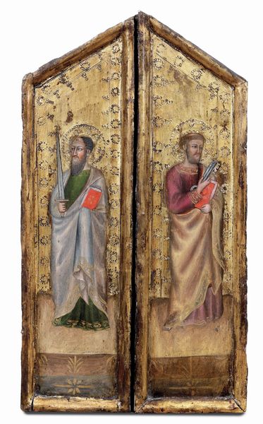 Nei modi della pittura senese del XV secolo San Paolo e San Pietro  - Asta Old Masters - Associazione Nazionale - Case d'Asta italiane