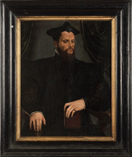 Scuola veneta del XVI secolo Ritratto di gentiluomo con libro  - Asta Old Masters - Associazione Nazionale - Case d'Asta italiane