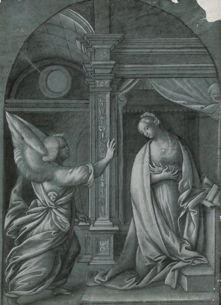 Bernardino Lanino, Attribuito a : Annunciazione  - Asta Old Masters - Associazione Nazionale - Case d'Asta italiane