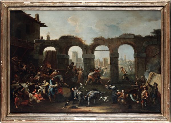 Pietro Domenico Olivero : Rissa in piazza  - Asta Old Masters - Associazione Nazionale - Case d'Asta italiane