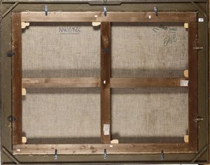 Astolfo Petrazzi : Interno di cucina con mortaio, pollame e vaso di fiori  - Asta Old Masters - Associazione Nazionale - Case d'Asta italiane