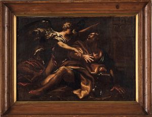 Domenico Piola - Achille tra le figlie di Licomede<BR>Liberazione di San Pietro dal carcere