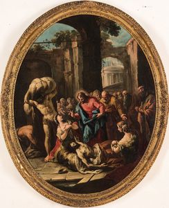 Gaspare Diziani - La guarnigione del servo del centurione a Cafarnao<BR>La piscina Probatica