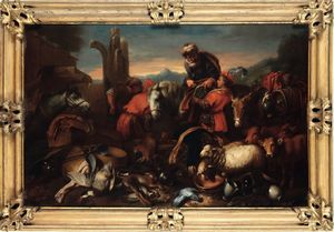 Giovanni Benedetto Castiglione detto il Grechetto, Attribuito a - Carovana