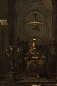 Alessandro Magnasco detto il Lissandrino : La predica ai frati  - Asta Old Masters - Associazione Nazionale - Case d'Asta italiane