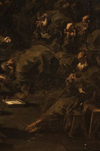 Alessandro Magnasco detto il Lissandrino : La predica ai frati  - Asta Old Masters - Associazione Nazionale - Case d'Asta italiane