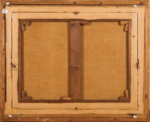 Scuola del XVIII secolo Veduta con approdo e figure  - Asta Old Masters - Associazione Nazionale - Case d'Asta italiane