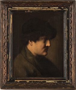 Ferdinand Bol, Attribuito a - Ritratto di uomo di profilo