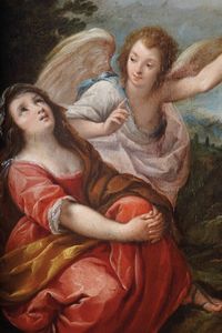 Carlo Francesco Nuvolone : Ester e l'angelo  - Asta Old Masters - Associazione Nazionale - Case d'Asta italiane