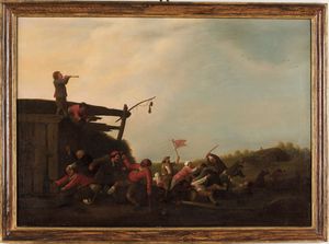 Monogrammist VB (attivo nel XVII secolo) Rissa tra contadini  - Asta Old Masters - Associazione Nazionale - Case d'Asta italiane