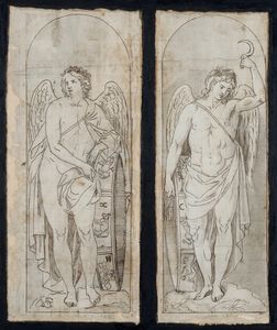 Filippo Agricola - Allegorie delle quattro stagioni con ruota dello zodiaco