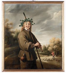 Scuola olandese del XVIII secolo Paesaggi arcadici con figure di pastorelli  - Asta Old Masters - Associazione Nazionale - Case d'Asta italiane