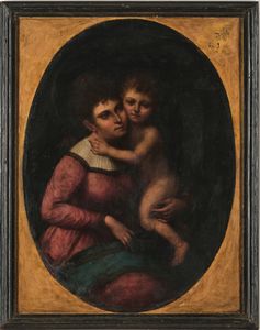 Scuola neoclassica dell'inizio del XIX secolo Madonna con Bambino  - Asta Old Masters - Associazione Nazionale - Case d'Asta italiane