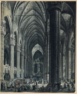 Giuseppe Bisi - Vedute dell'interno del Duomo di Milano