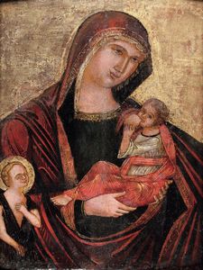 Paolo Veneziano, nei modi di - Madonna con Bambino e San Giovannino