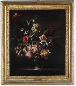 Franz Werner Von Tamm : Natura morta con vaso di fiori  - Asta Old Masters - Associazione Nazionale - Case d'Asta italiane