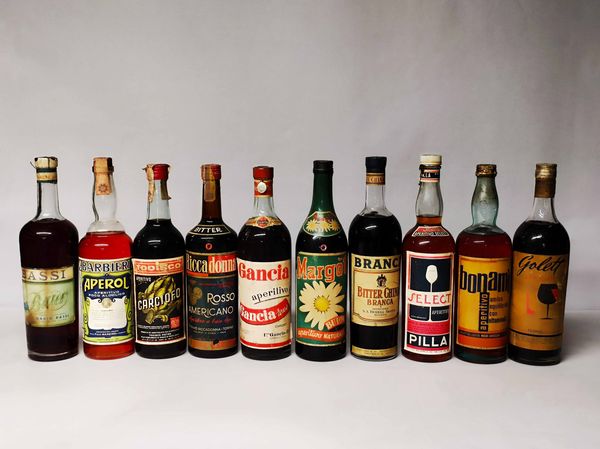 Bassi, Barbieir, Todisco, Riccadonna, Margot, Branca, Pilla, Bonomelli, Golett, Aperitivo & Bitter  - Asta Whisky & Co. - Associazione Nazionale - Case d'Asta italiane