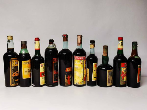 Pizzolotto, Bardi, Buton, Brotto, Casareni, Massagli, Ciuti, Branca, Ape, Elixir China  - Asta Whisky & Co. - Associazione Nazionale - Case d'Asta italiane