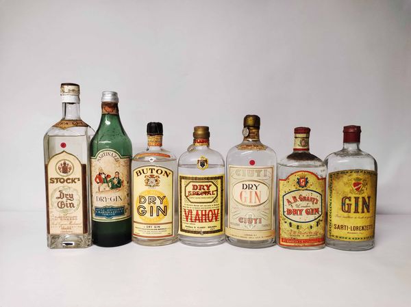 Stock, Martinazzi, Buton, Vlahov, Ciuti, Grant's, Sarti, Dry Gin  - Asta Whisky & Co. - Associazione Nazionale - Case d'Asta italiane