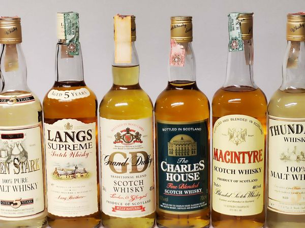 Blen Stark, Langs, GB, Charles House, Macintyre, Thunder's, Scoth Whisky  - Asta Whisky & Co. - Associazione Nazionale - Case d'Asta italiane