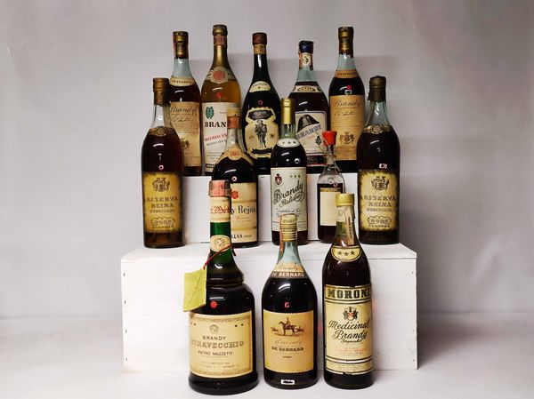 Antinori, Branca, Gambarotta, Reina, Moroni, De Bernard, Pietro Mazzetti, Vecchio 800, Brandy  - Asta Whisky & Co. - Associazione Nazionale - Case d'Asta italiane