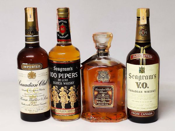 Canadian Club, Seagram's, Scoth Whisky  - Asta Whisky & Co. - Associazione Nazionale - Case d'Asta italiane