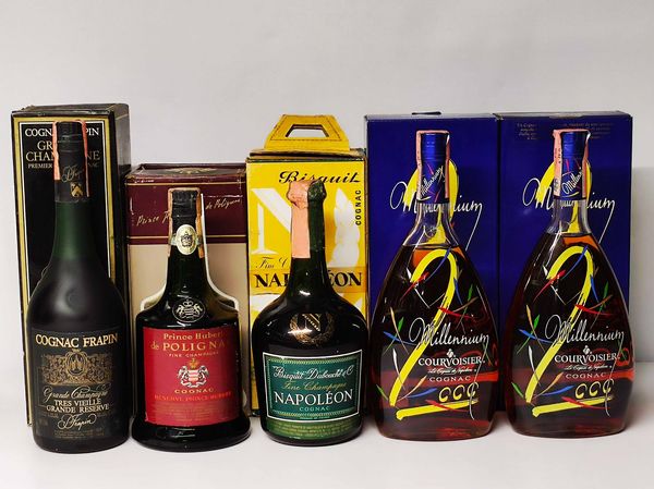 Frapin, Prince Hubert, Napoleon, Courvoisier, Cognac  - Asta Whisky & Co. - Associazione Nazionale - Case d'Asta italiane
