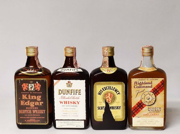 King Edgar, Dunfife, His Excellency, Highland Command, Scoth Whisky  - Asta Whisky & Co. - Associazione Nazionale - Case d'Asta italiane