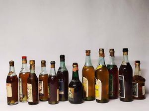 Baker, Moroni, Ape, Antoniazzi, Bisso, Cora, Gallileo, Vecchio 800, Granduchessa, Cognac & Brandy  - Asta Whisky & Co. - Associazione Nazionale - Case d'Asta italiane