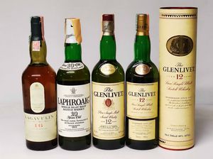 Lagavulin, Laphroaig, Glenlivet, Single Malt Whisky  - Asta Whisky & Co. - Associazione Nazionale - Case d'Asta italiane