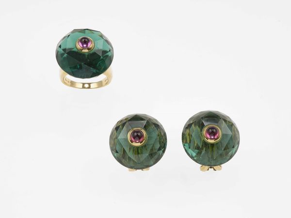 Demi-parure costituita da anello e orecchini  - Asta Gioielli - Associazione Nazionale - Case d'Asta italiane