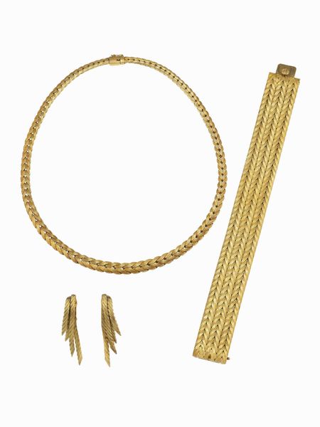 Parure costituita da girocollo, bracciale e orecchini  - Asta Gioielli - Associazione Nazionale - Case d'Asta italiane