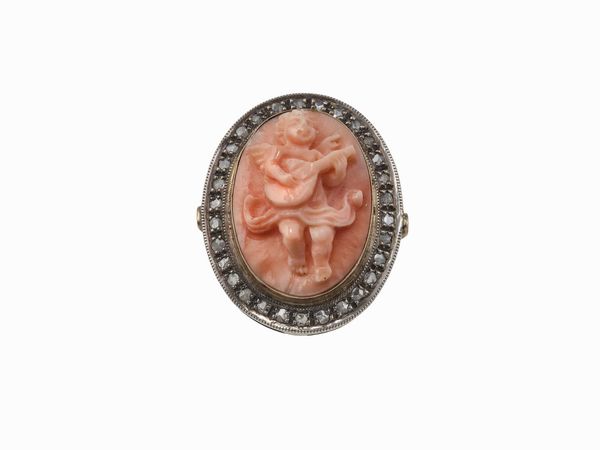 Collana e anello in corallo rosa  - Asta Gioielli - Associazione Nazionale - Case d'Asta italiane