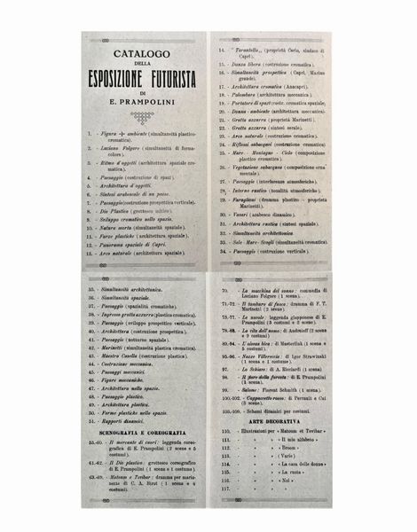 Enrico Prampolini : Sintesi arabescale di un paese  - Asta Arte Moderna e Contemporanea - Associazione Nazionale - Case d'Asta italiane