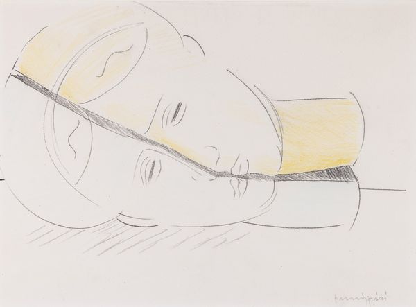 Claudio Parmiggiani : Senza titolo (Studio su volto classico)  - Asta Arte Moderna e Contemporanea - Associazione Nazionale - Case d'Asta italiane