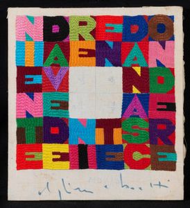ALIGHIERO BOETTI - Niente da vedere niente da nascondere