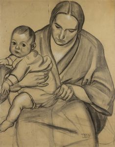 MARIO TOZZI - Madre e Figlio (Madonna col bambino)