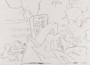 Valerio Adami - Studio per fumetto