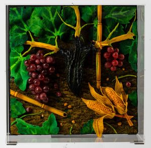 Piero Gilardi - Uva rossa e mais