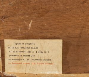 Mario Sironi : Paesaggio con montagne e albero (L'albero nella valle)  - Asta Arte Moderna e Contemporanea - Associazione Nazionale - Case d'Asta italiane