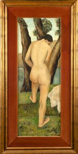 Felice Carena : Nudo di schiena  - Asta Arte Moderna e Contemporanea - Associazione Nazionale - Case d'Asta italiane