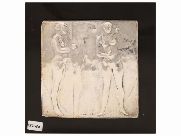 Placca a bassorilievo in argento  - Asta Una casa al Ponte Vecchio - Associazione Nazionale - Case d'Asta italiane