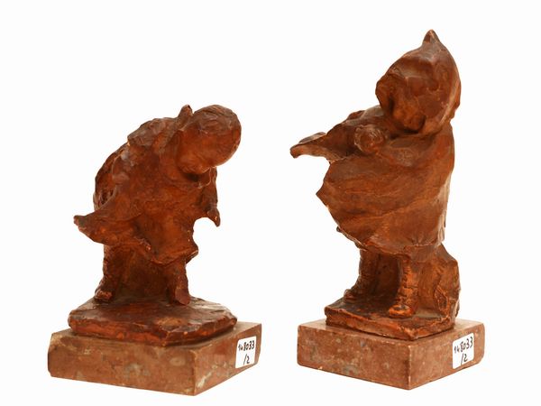 Decimo Passani : Bambine  - Asta Una casa al Ponte Vecchio - Associazione Nazionale - Case d'Asta italiane