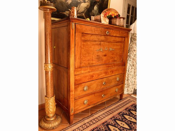 Mobile da studio da centro in ciliegio  - Asta Una casa al Ponte Vecchio - Associazione Nazionale - Case d'Asta italiane