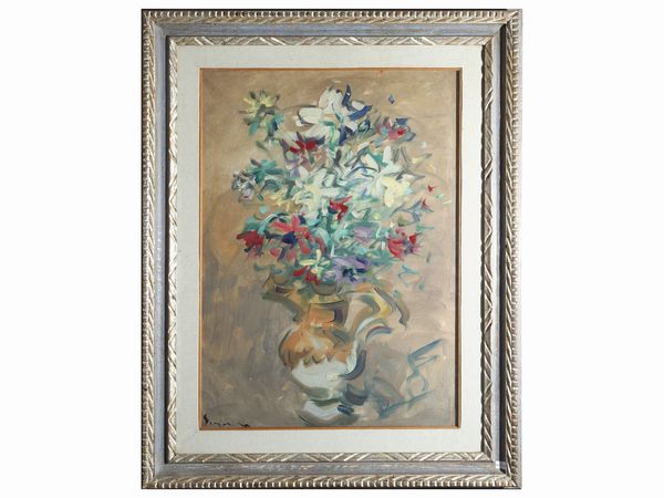 Enzo Pregno : Fiori  - Asta Una casa al Ponte Vecchio - Associazione Nazionale - Case d'Asta italiane