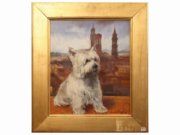 Romano Stefanelli : Poldo cane fiorentino  - Asta Una casa al Ponte Vecchio - Associazione Nazionale - Case d'Asta italiane